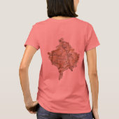コソボの旗と地図のTシャツ Tシャツ (裏面)