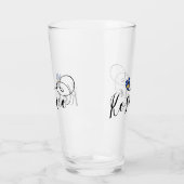 コソボの旗のハート、私はKosovarコソボを愛します タンブラーグラス (左)