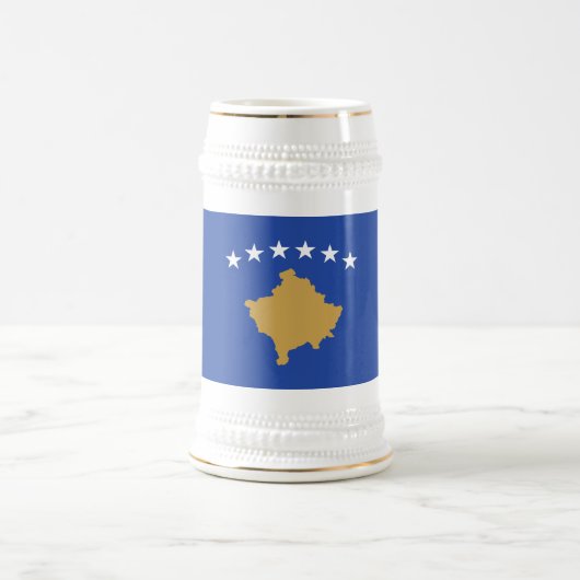 コソボの旗 ビールジョッキ (中央)