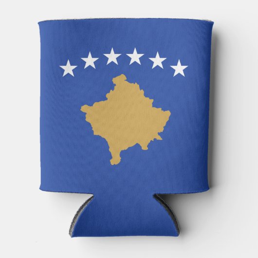コソボの旗 缶クーラー (正面)