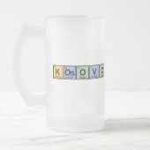 コソボは要素の作りました フロストグラスビールジョッキ (左)