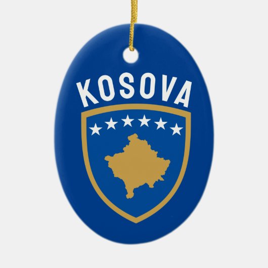 コソボ共和国の象徴 セラミックオーナメント (正面)
