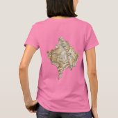 コソボ国旗と地図dk Tシャツ (裏面)