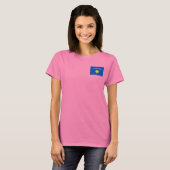 コソボ国旗と地図dk Tシャツ (正面フル)
