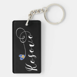 コソボ国旗のハート、私はコソボ大好き、コソバール キーホルダー