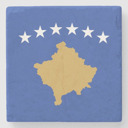 コソボ国旗 ストーンコースター (正面)