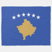 コソボ国旗 フリースブランケット (正面(横))