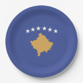 コソボ国旗 ペーパープレート (正面)