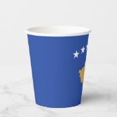 コソボ国旗 紙コップ (正面)