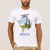 コソボ地図 Tシャツ (正面)