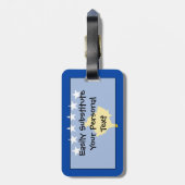 コソボ簡単ID個人の国旗 ラゲッジタグ (裏面縦)