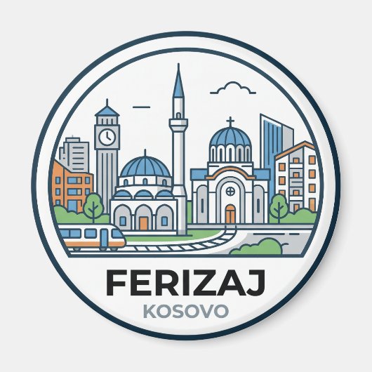 コソボ フェリザイ マグネット (正面)