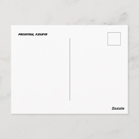 コソボ·プリシティ生まれたばかりのナ ポストカード (裏面)