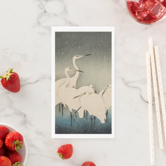 コソンホワイトエグレ日本のツクレイン冬の雪 (インサイチュ)