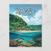 コタオタイランドアジアスキューバダイビングビーチアイランド ポストカード (正面)