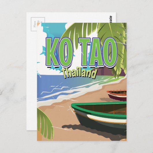 コタオタイランドヴィンテージ旅行ポスター ポストカード (正面/裏面)