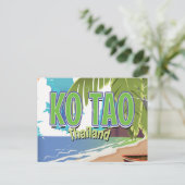 コタオタイランドヴィンテージ旅行ポスター ポストカード (スタンド正面)