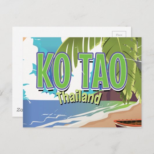 コタオタイランドヴィンテージ旅行ポスター ポストカード (正面/裏面)
