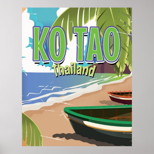 コタオ タイ ビンテージ 旅行ポスター ポスター (正面)