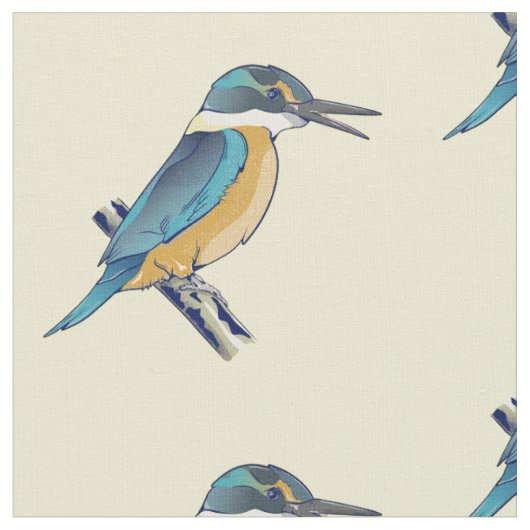 コタレキングフィッシャーNZ BIRD ファブリック (クローズアップ)
