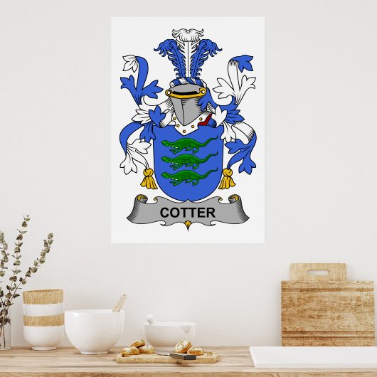コター家紋 ポスター (キッチン)
