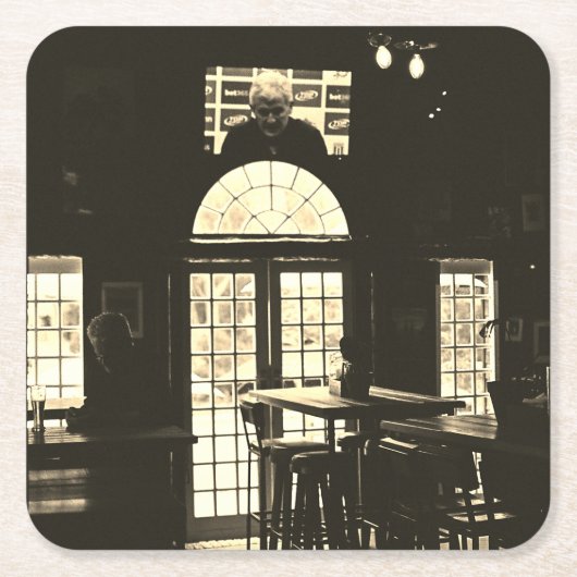 コダックフィルムBNWバービールテレビWindowsコースター スクエアペーパーコースター (正面)