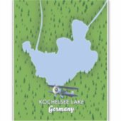 コチェルシー湖、ドイツの地図 シール (正面)