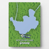 コチェルシー湖、ドイツの地図 フォトプラーク (正面)