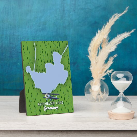 コチェルシー湖、ドイツの地図 フォトプラーク (側面)