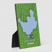 コチェルシー湖、ドイツの地図 フォトプラーク (側面)