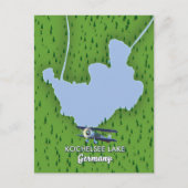 コチェルシー湖、ドイツの地図 ポストカード (正面)