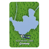 コチェルシー湖、ドイツの地図 マグネット (縦)