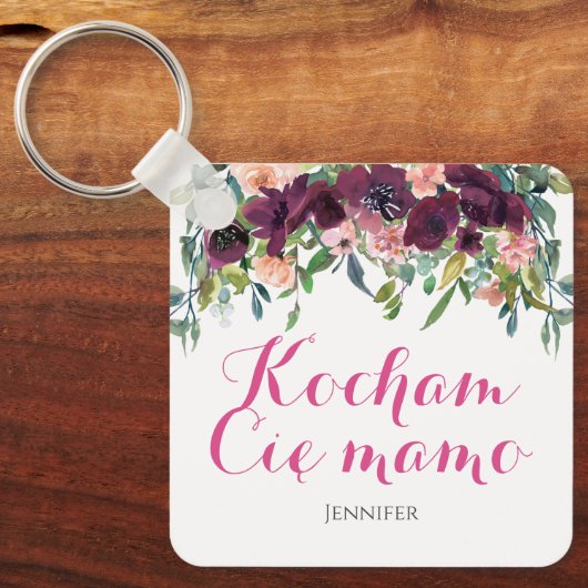 コチャムチęマモ私はポーランドギフトであなたのお母さんを愛している キーホルダー (正面)