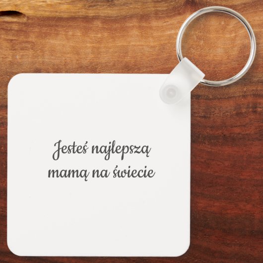 コチャムチęマモ私はポーランドギフトであなたのお母さんを愛している キーホルダー (裏面)