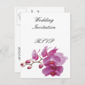 コチョウの安いウェディングパッケージセットキット インビテーションポストカード (正面/裏面)