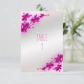 コチョウの花 エレガントな花のウェディングテーブルナンバー 招待状 (スタンド正面)