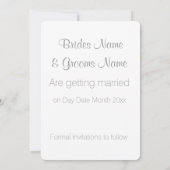 コチョウランの結婚式テーマ - 保存日付のお知らせ セーブザデート (裏面)