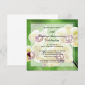 コチョウランの50周年結婚記念日招待状 招待状 (正面/裏面)