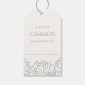 コチョウラン ガーデン | サージュグリーン 花飾り シャワー ギフトタグ (正面)