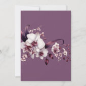 コチョウラン 花 50歳 誕生日 ご招待 招待状 (裏面)