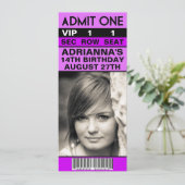 コチョウ・パープルVIPフォトチケットお誕生日会 招待状 (スタンド正面)