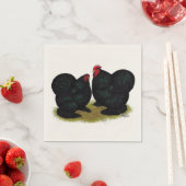 コチンズブラックバンタムペア スタンダードカクテルナプキン (インサイチュ)