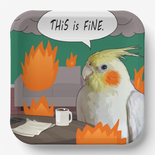 コッおもしろいカティエルこ素晴らしれはミームコーヒーワークホーム ペーパープレート (正面)