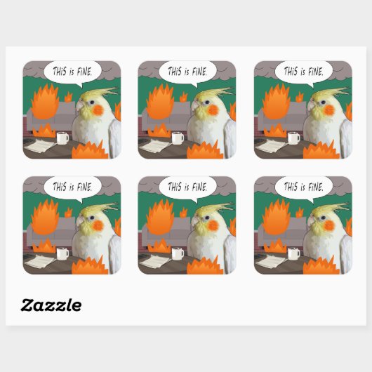 コッおもしろいカティエルバーブこれは素晴らしミームペットバード スクエアシール