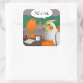 コッおもしろいカティエルバーブこれは素晴らしミームペットバード スクエアシール (バッグ)