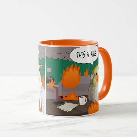 コッおもしろいカティエルミームこれはペットの素晴らしオウムの所有者 マグカップ (正面右)