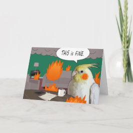 コッおもしろいカティエル私は素晴らしミーム空白のペットバード カード