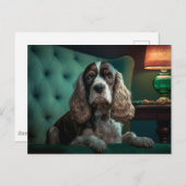 コッエレガントカースパニエル犬クラシックポートレートデザイン ポストカード (正面/裏面)