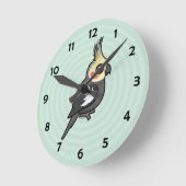 コッカチエル ラウンド壁時計 (傾斜)