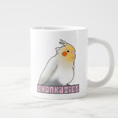 コッカティエおもしろいルちんちゃらペットバードラウンドベリーオウム ジャンボコーヒーマグカップ (右)